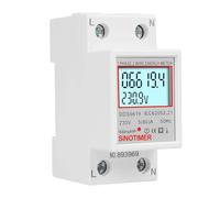 1-5PCS 220V 230V Din Rail Single Phase Energy Meter Voltage Current Power LCD Display 50 60Hz Digital Electricity Usage Monitor(No blacklight 2pcs)