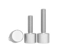 1-5pcs 304 Stainless Steel A2-70 Knurl Flat Head Tighten Bolt Round Adjustment Hand Screw M2 .5 M3 M4 M5 M6 M8(M8x35mm (1pcs))