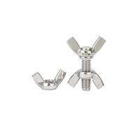 1-5pcs 304 Stainless Steel Butterfly Wing Bolt Nut Set Wing-head Thumb Screw Claw Hand Tighten Screws DIN316 M3 M4 M5 M6 M8 M10(M6x16mm-3pcs)