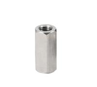 1-5PCS 304 Stainless Steel Left Right Thread Hexagon Hex Extend Long Lengthened Rod Connector Joint Sleeve Tubular Coupling Nut M3~M8(1pcs,M8x40xS13mm)