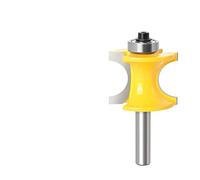 1/5pcs 6mm/6.35mm/8mm Bullnose Half Round Router Bit Set with Bearing Concave Radius Milling Cutters Tungsten Carbide for Woodworking(6.35xR4.76mm)