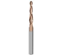 1/5pcs Carbide Spiral Tapered Ball Nose End Mill 6mm Shank 2 Flutes Router Bit Woodworking CNC 2D 3D Carving Bits Wood Milling Cutter(5PCS,R1.0x20Cx6Dx50L)