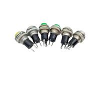 1/5PCS DS-314 Lockless Self Reset 10mm Small Button Switch Door Bell Horn Power Start Button(Yellow unlock)