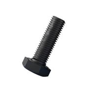 1-5pcs Grade 8.8 Black Carbon Steel Fine Thread Outside Hex Bolt Pitch 1/1.25/1.5mm M8 M10 M12 External Hexagon Tooth Screw(50mm,M12x1(1pcs))