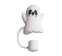 1/5pcs Halloween Silicone Straw Hat for stanley 10mm Silicone Straw Cute Carnival Cover Party Accessories for accessories straw cute toppers Ghost tumbler cute cover Skull Halloween bow cover