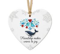 1/5pcs Heart-Shaped Animal Friendship Decorations Dachshund Eternal Friendship Tree Heart-Shaped Hanging Christmas Keepsake - Ornament best fr Friendship round Animals Timeless glass frien Fri