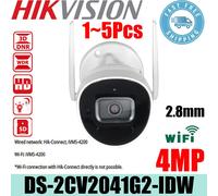1~5Pcs Hikvision 4MP DS-2CV2041G2-IDW Wifi Camera 2-Way Audio IR Bullet Camera