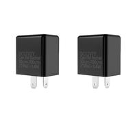 1-5Pcs LED Flasher Relay 12V Adjustable Frequency of Turn Signal Light 2 Pins Flashing Blinker Relays For Motorcycle Accessories(2Pcs Black)