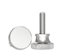 1-5PCS M2 .5 M3 M4 M5 M6 M8 M10 304 Stainless Steel DIN464 GB834 Knurl Head Hand Tighten Thumb Screw Bolt(8mm,M2.5-5Pcs)