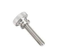 1-5pcs M2 M2.5 M3~M10 304 Stainless Steel Thumb Curtain Wall Glass Lock Screw Hand Knurl Step High Head Hand Tighten Adjust Screw GB834(10mm,M8(1Pcs))