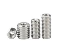 1-5pcs M2 M2.5 M3 M4 M5-M16 Self Tapping Insert Adapter Nuts Converter Bushing Slotted Thread Repair Inset Coupler 304 Stainless Steel(8mm,M4-M6(Slotted)5Pcs)