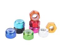 1~5pcs M2 M2.5 M3 M4 M5 M6 M8 Aluminum Hex Nylon Lock Nut Anodized Multi-color Colourful Aluminum Alloy Insert Locking Nuts(Titanium Grey,M8-1pcs)