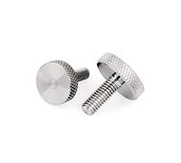 1/5pcs M3 M4 M5 M6 M8 M10 304 Stainless Steel Knurl Flat Round Head Hand Tighten Thumb Screw Bolts(2pcs M6x40mm)