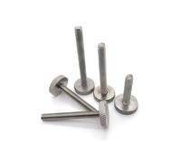 1-5pcs M3 M4 M5 M6 M8 M10 GB835 304 Stainless Steel Knurl Flat Big Round Head Hand Tighten Decorative Thumb Screw Adjusting Bolt DIN653(5pcs M4x16mm)