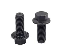 1-5pcs M5/M6/M8/M10/M12/M14/M16 High Strength Carbon Steel Flange Hexagon Head Machine Screws, M5x16mm(5pcs)