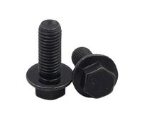 1-5pcs M5/M6/M8/M10/M12/M14/M16 High Strength Carbon Steel Flange Hexagon Head Machine Screws, M8x25mm(1pc)