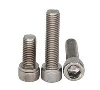 1-5pcs M7 M9 1mm 1.25mm 1.5mm Fine Thread Pitch DIN912 304 Stainless Steel Cup Hex Socket Allen Head Cap Bolt Screw(1Pc M9x1.5x100mm)