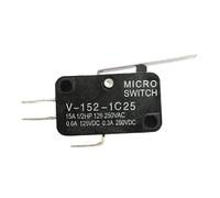 1/5PCS Momentary Travel Limit Micro Switch 16A 250VAC 1NO1NC 3pin Lever Roller V-151 V-152 V-153 V-154 V-155 Micro switch(V-152-1C25,5PCS)