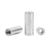 1-5pcs Round Coupling Nuts Stainless Steel M3 M4 M5 M6 M8 M10 Long Extend Round Connector Nuts Rod Female Thread Compatible with Camera Pan(10mm,M4(OD8mm) 5pcs)