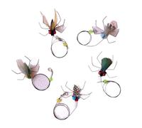 1/5Pcs Simulated Small Flying Insects Teasing Cat Stick Long Rope Insect Cat Toy Replacement Accessories Pet Supplies