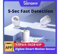 1-5PCS SONOFF SNZB-03P Zigbee Motion Sensor Trigger Smart Lighting & Home Security Works with Alexa Google Home via Zigbee Hub
