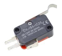 1/5pcs V-15 V-153 V-154 V-155 16A 250VAC SPDT Momentary Travel Limit Switch 1NO1NC 3pin Lever Roller Microswitch(V-154-1C25,5pcs)