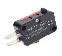 1/5pcs V-15 V-153 V-154 V-155 16A 250VAC SPDT Momentary Travel Limit Switch 1NO1NC 3pin Lever Roller Microswitch(V-15-1C25,1pc)