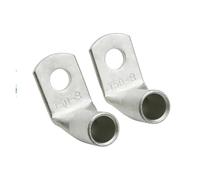 1/5pcs Wire Terminal L-type Right Angle 90 Degree Bend Nose T35/50/70/95-6/8/10/12 Tinned Copper Crimp Connector Cable Lugs(T50-10,5pcs)