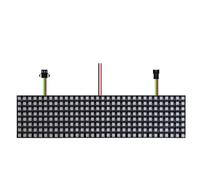 1~5Pcs WS2812B RGB LED Digital Flexible Individually Addressable Panel Light Strip WS2812 8x8 16x16 8x32 Module Matrix Screen 5V Compatible With LED Strip Models(Emitting Color: 8X32 LED Panel)