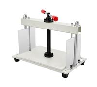1.5T Manual Paper Press Machine, A4 Steel Book Flattener with Double Balance Bar, Detachable 3 Side Baffles, Anti-Slip Feet, Heavy Duty Flat Pressing Machine for Books, Photos, Fabric, Home Office