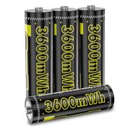 1.5V AA Rechargeable Batteries 4 Pack, - Long-lasting AA Lithium Battery - 3600 mWh Ultra-High Capacity, Long Service Life, Low Self-discharge, 1500 Cycles, Precharged
