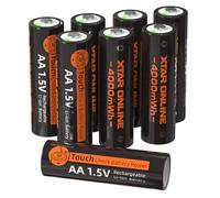 1.5V rechargeable AA battery with touch power indicator, 4000mWh High Capacity, 3A output,Fast 2.5H charge,1500+ Cycles, for Trail Camera,Smart Lock, RC Car (8)