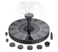 1.5W Solar Fountain Pump, With 6 Nozzles Solar Bird Bath Fountain, Water Pump Floating Fountains Suitable For Ponds Garden Water Feature(1W)