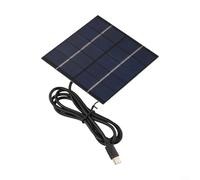 1.5W Type-C Solar Charger for Outdoor Use, 10x10cm Polysilicon Panel with 5V Output, Portable Sun Battery Pack for Mobile Phones, for IDEAL for Camping Hiking and Travel