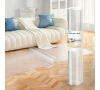 1.5x2.5M Clear Plastic Mat for Hard Floors, Plastic Office Chair Mats for Dinning Room, 2mm Vinyl Area Runner Rug, Transparent Carpet Protector Under Kitchen Table