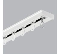 1-6.0m Ceiling Curtain Track, Aluminium Sliding Ceiling Track System For Curtains, Invisible Curtain Rail For Living Room Bedroom Room Divider(White,14.8FT/450CM)