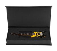 1/6 a Doll House Accessory Bass Model, Doll House, Simulation Electric Bass with Bracket, Wooden Instrument Toy for 1:6 Scale Dolls, Exquisite ship and A Size