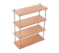 1:6 Bookshelf Multilayer Ornaments for Dollhouse DIY Materials 4 Tier Long