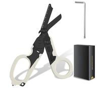 1. 6-in-1 Multifaceted Luminous Trauma Shears: Emergency Response Tool with Holster, Made of Stainless Steel