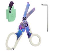 1. 6-in-1 Multifaceted Luminous Trauma Shears: Emergency Response Tool with Holster, Made of Stainless Steel