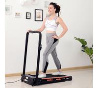 1-6 km/h Folding Motorised Walking Treadmill with Remote Control HOMCOM Black One Size