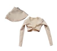 1/6 Long Sleeve Shirt and Skirt Outfit for 12'' In Woman Figures Accessory skin color 5cm