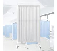 1-6 Panel Foldable Privacy Screen Room Divider, Free Standing Room Partition Privacy Separator, Indoor Temporary Room Partition Fencing, Mobile Medical Privacy Screen(E,3-Panel)