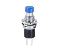 1/6 PCS 7mm Mini Round Momentary Push Button Switch 1NO 1NC Self-Reset Micro Switch for DIY Electronics and Control Panels(Blue,6PCS_1NO)