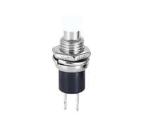 1/6 PCS 7mm Mini Round Momentary Push Button Switch 1NO 1NC Self-Reset Micro Switch for DIY Electronics and Control Panels(WHITE,6PCS_1NO)