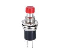 1/6 PCS 7mm Mini Round Momentary Push Button Switch 1NO 1NC Self-Reset Micro Switch for DIY Electronics and Control Panels(Red,6PCS_1NC)