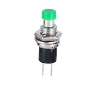 1/6 PCS 7mm Mini Round Momentary Push Button Switch 1NO 1NC Self-Reset Micro Switch for DIY Electronics and Control Panels(Green,6PCS_1NC)