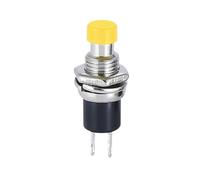 1/6 PCS,7MM,Mini Round Momentary Push Button Switch Press The Self-Reset,Normally Open 1NO,Normally Closed 1NC,Micro Switchs(Yellow,1PCS,1NO)