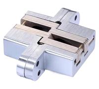 1-6 Pieces Stainless Steel Door Hinges Hidden Loops 50-10kg Built-in Concealed Heavy Capacity Cross Loop Folding Furniture Hinge(2 Piecs of Size3)