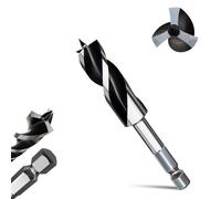 1"×6" Professional Auger Bit for Wood - 3-Cutter Design with Tri-Flute for Fast Chip Removal, Fits Hardwood, Softwood, PVC, Drywall & Tree Stumps